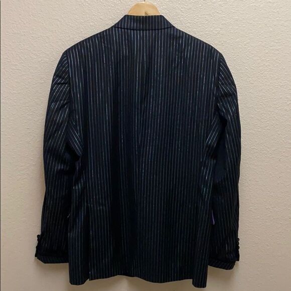 Versus by Versace Metallic Pinstripe Jacket 52R - Picture 6 of 7